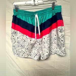 CHUBBIES The Aquatic Libations  4’ Swim Trunks Size Mens XL Board Shorts 80s